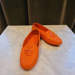 Tory Burch - orange loafers